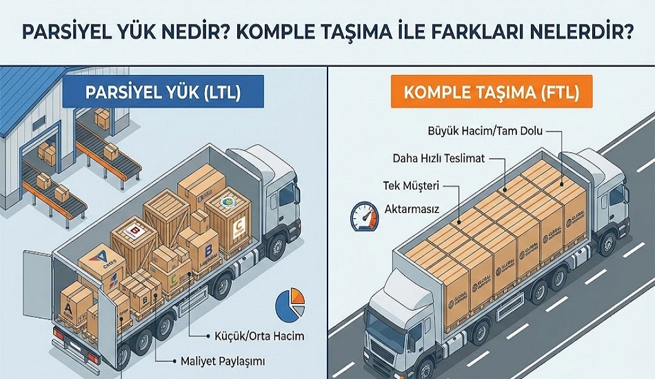 Parsiyel Yük Nedir? Komple Taşıma ile Farkları Nelerdir?