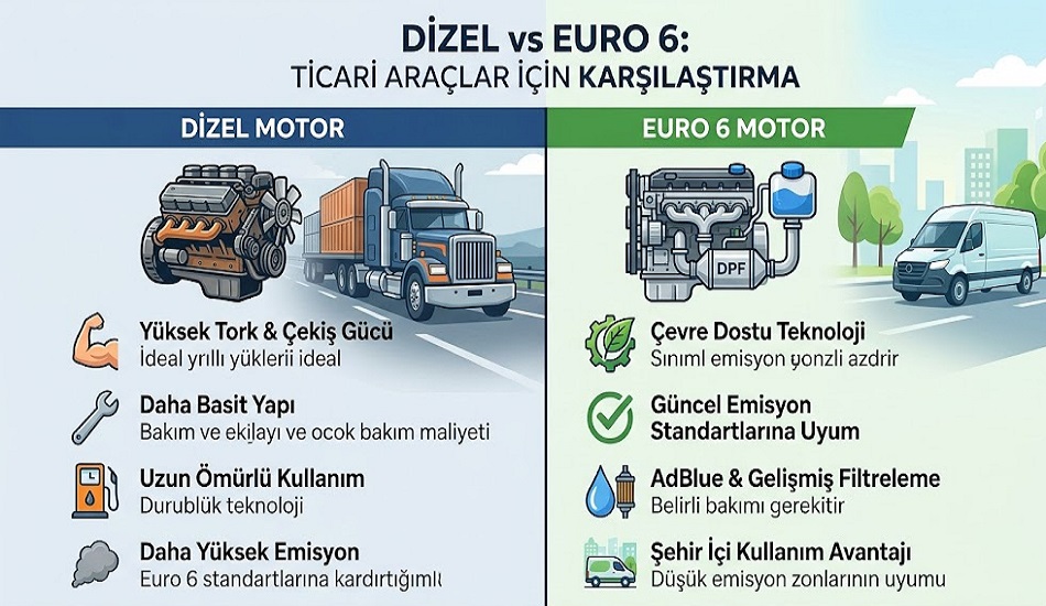 Dizel Motor mu Euro 6 Motor mu? Farkları Nelerdir?